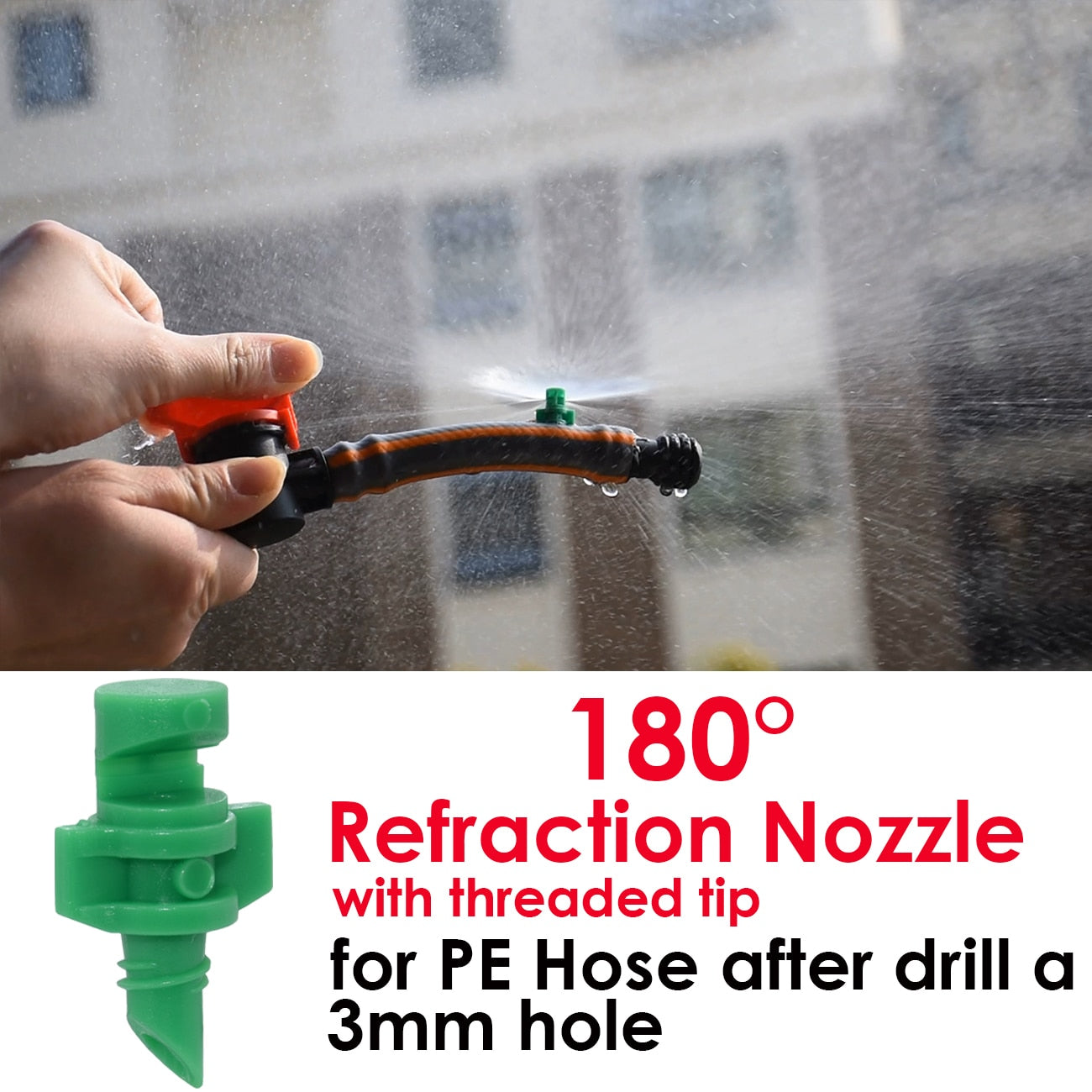 KESLA 20PCS Degree Refraction Nozzle Sprinkler Head 90/180/360