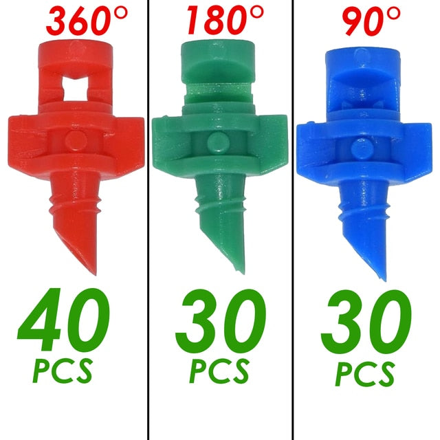 KESLA 20PCS Degree Refraction Nozzle Sprinkler Head 90/180/360