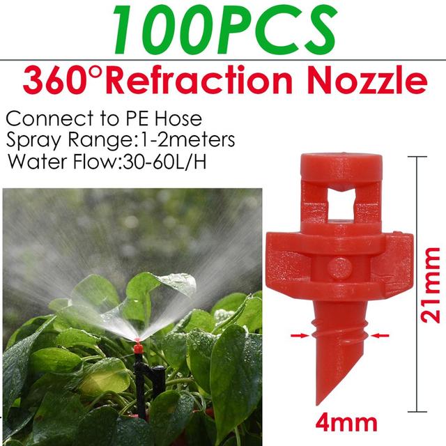 KESLA 20PCS Degree Refraction Nozzle Sprinkler Head 90/180/360