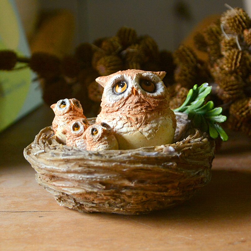 Realistic Owl Animal Figurine
