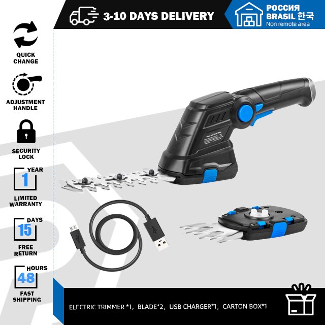 2 in 1 Electric Hedge Trimmer Cordless