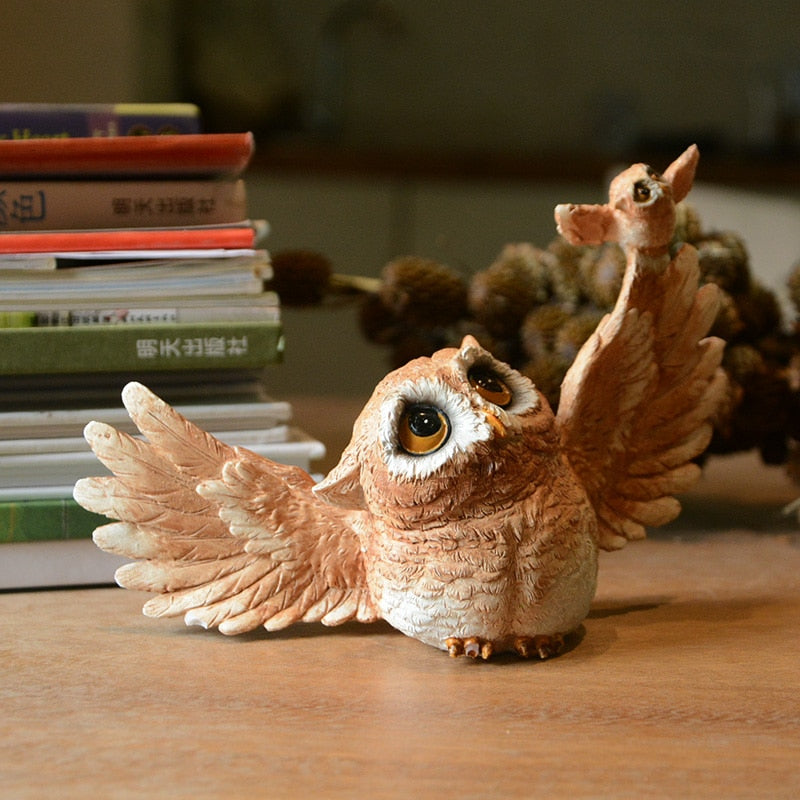 Realistic Owl Animal Figurine