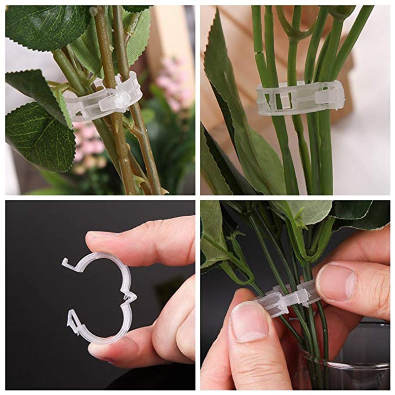 plastic plant support clips 50/100pcs 30mm Plastic Plant Support Clips – TreasureHubby