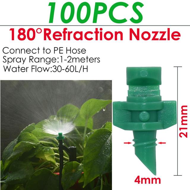 KESLA 20PCS Degree Refraction Nozzle Sprinkler Head 90/180/360
